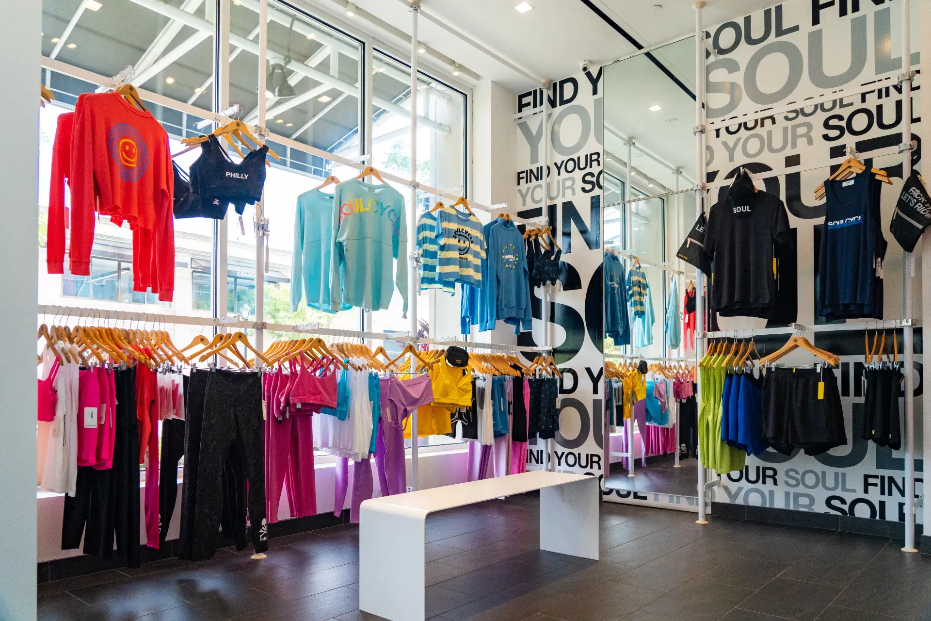 The shop inside the SoulCycle studio at Suburban Square