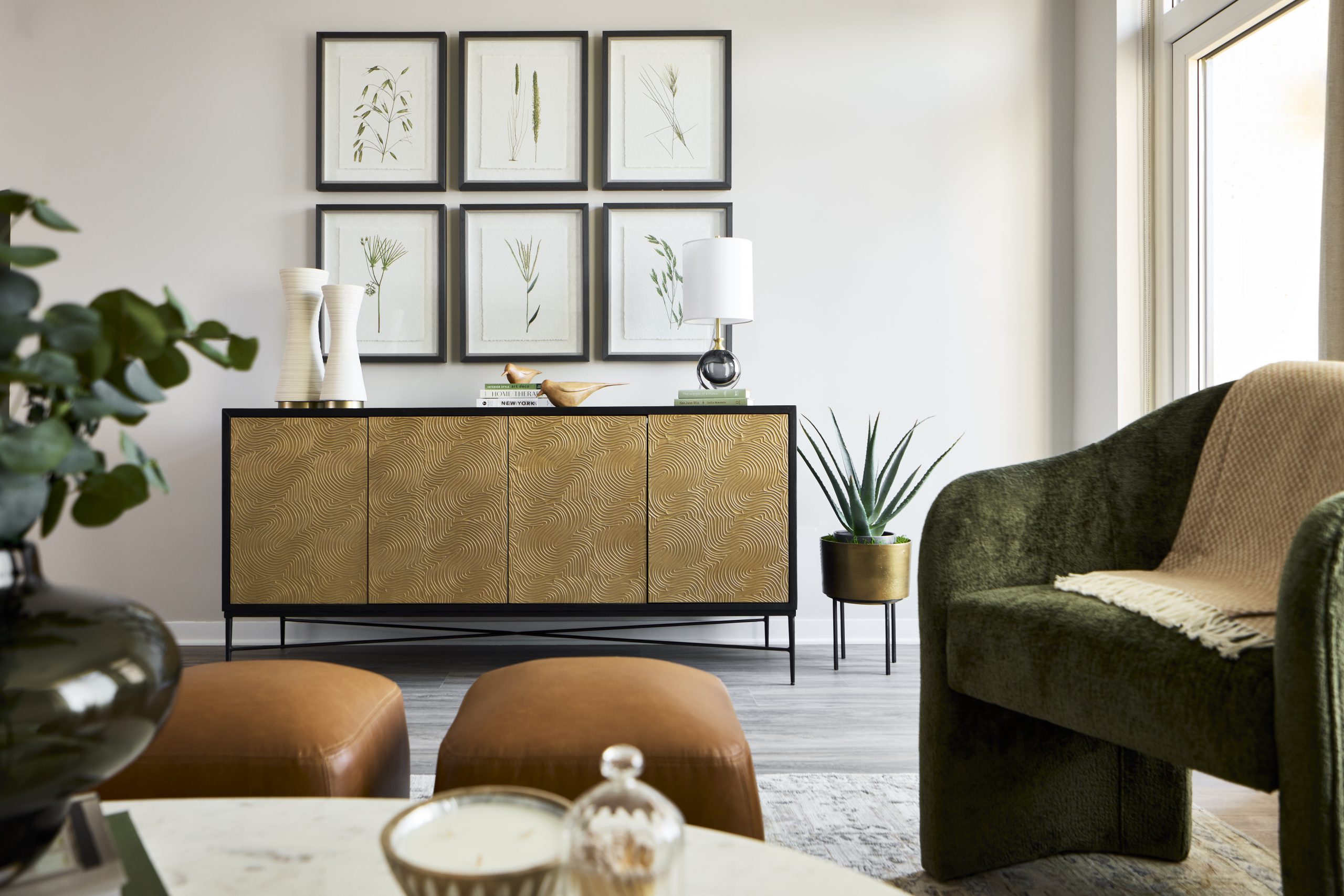 Living Room with large windows